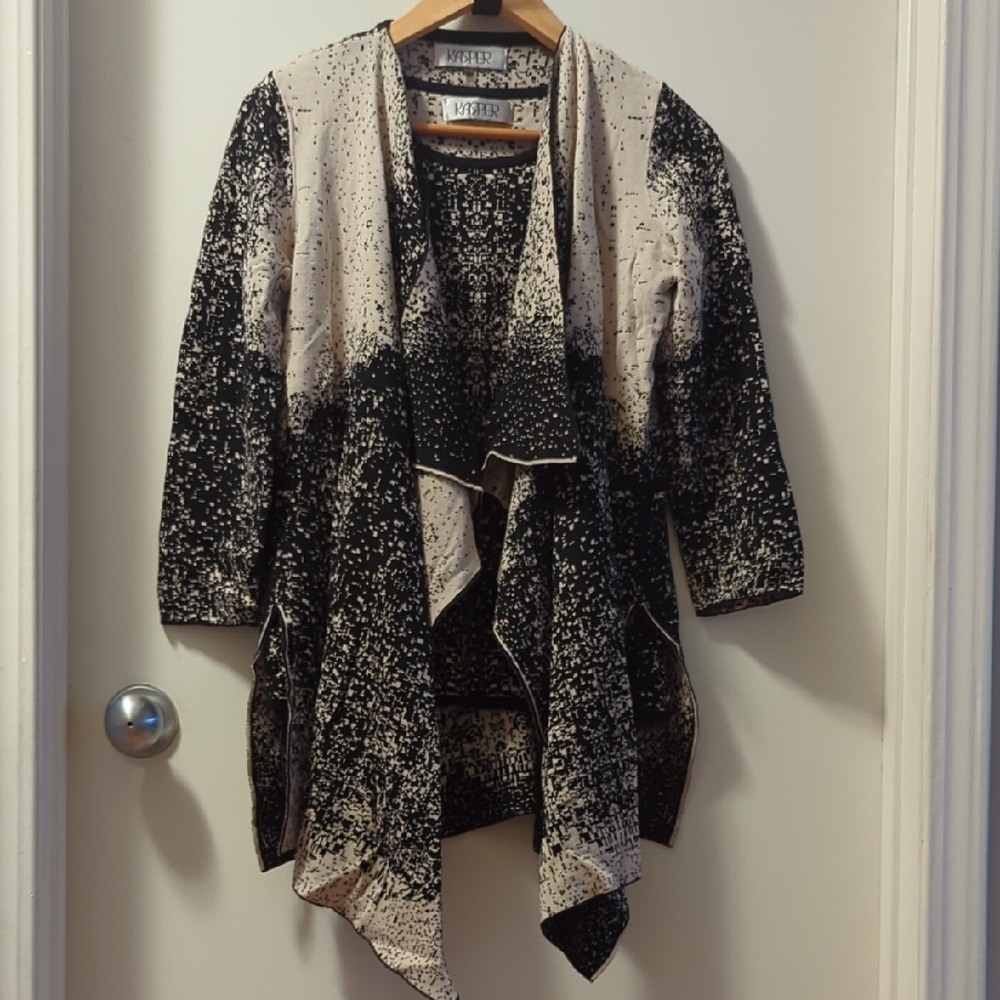 Kasper Sleeveless Top And Cardigan